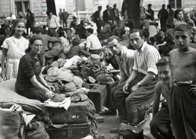 In Vienna, too, a seemingly endless flood of Jewish survivors from Poland, then Romania, streamed in from Eastern Europe, overloading the established camps. JDC helped transform the dilapidated Rothschild Hospital into a makeshift camp and lobbied UNRRA to absorb it into the DP camp network. Normally housing 600, every inch of space was used to make room for the thousands of refugees heading towards the more permanent camps in Austria or Germany. Austria, c. 1947.