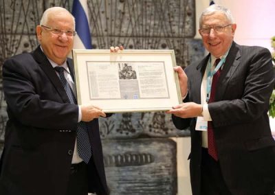 JDC Presents Archival Documents to President Rivlin to Mark Israel’s 70th Anniversary